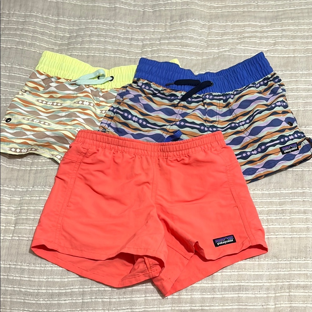 Three pairs of Patagonia shorts